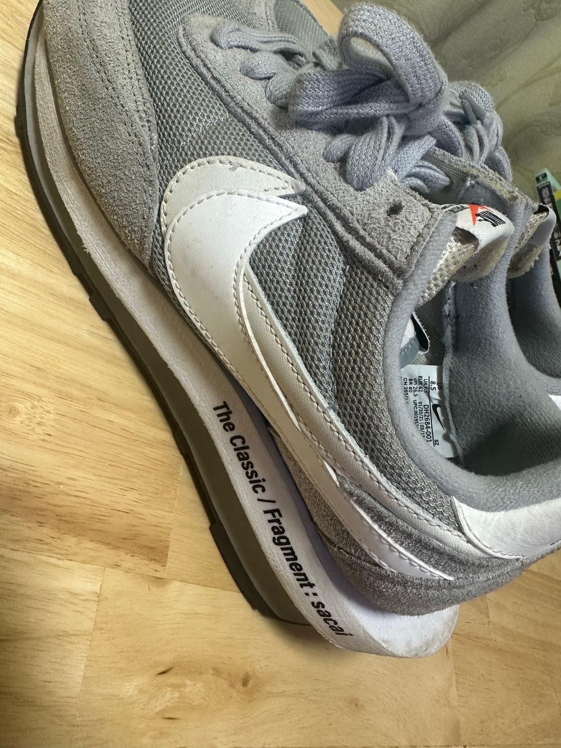 나이키 사카이 프라그먼트 라이트 스모크 그레이 판매합니다 상품이미지2