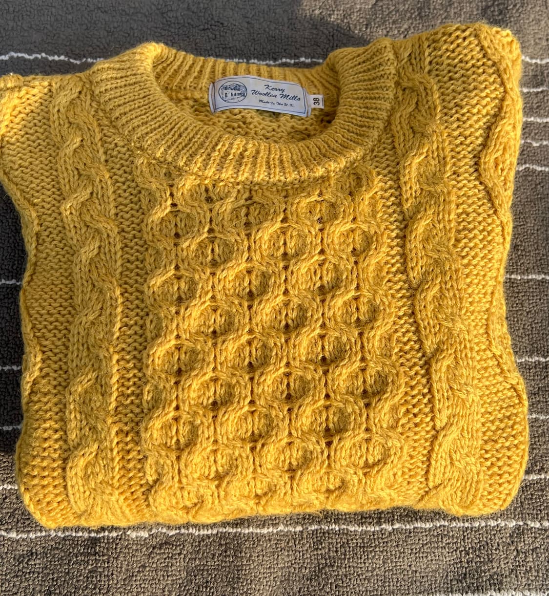 [유니섹스]  Kerry Woollen Mills 머스타드 아란 상품이미지9