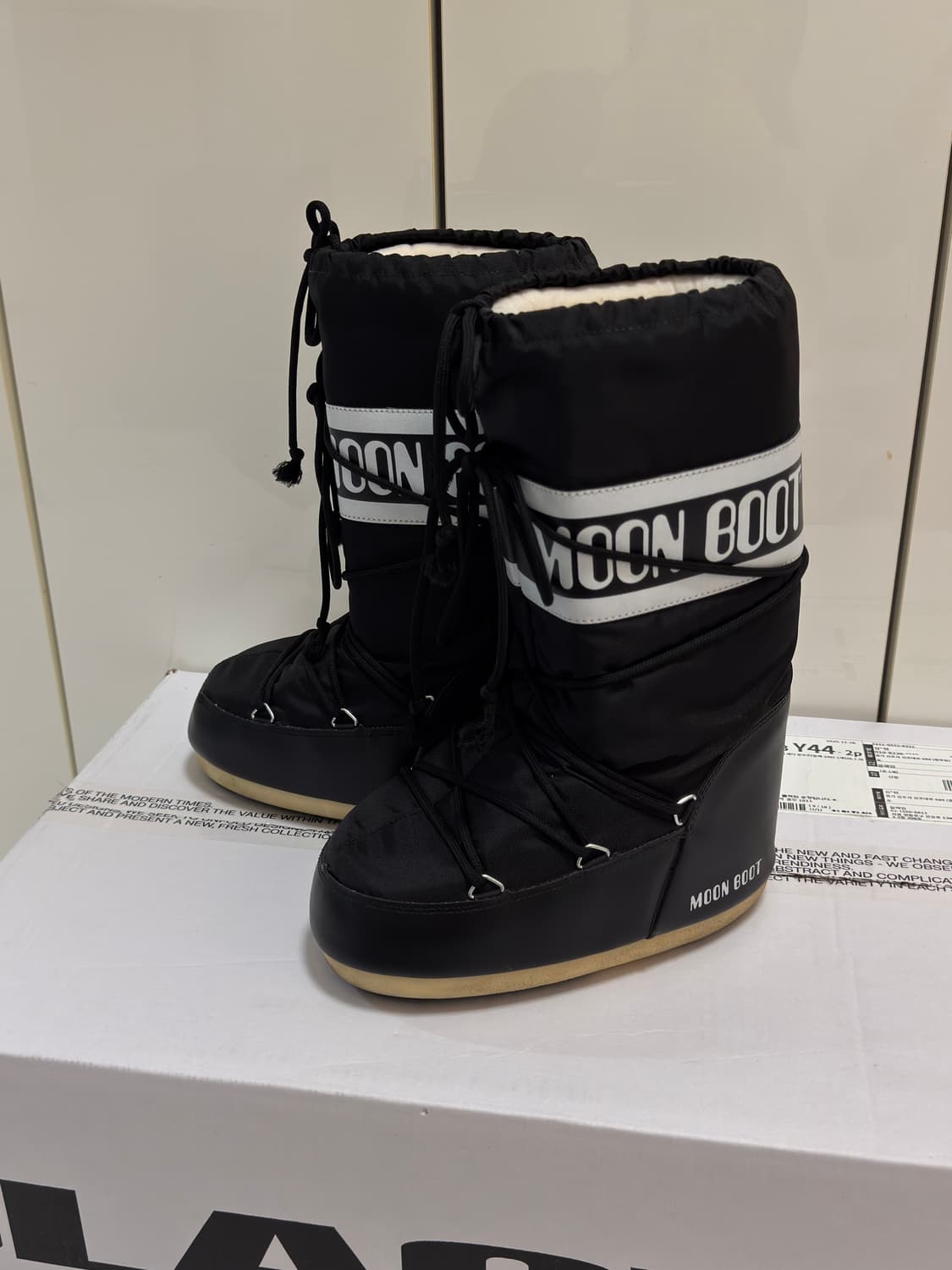 문부츠 아이콘 롱부츠 블랙 35-38 상품이미지1