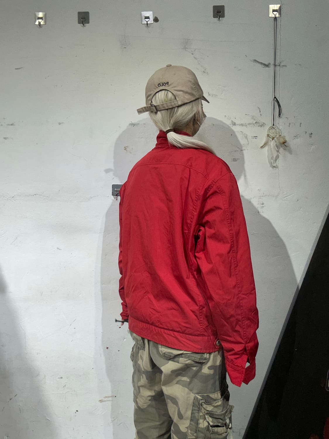 폴로 랄프 로렌 레드 기모 블루종 잠바 M 상품이미지3