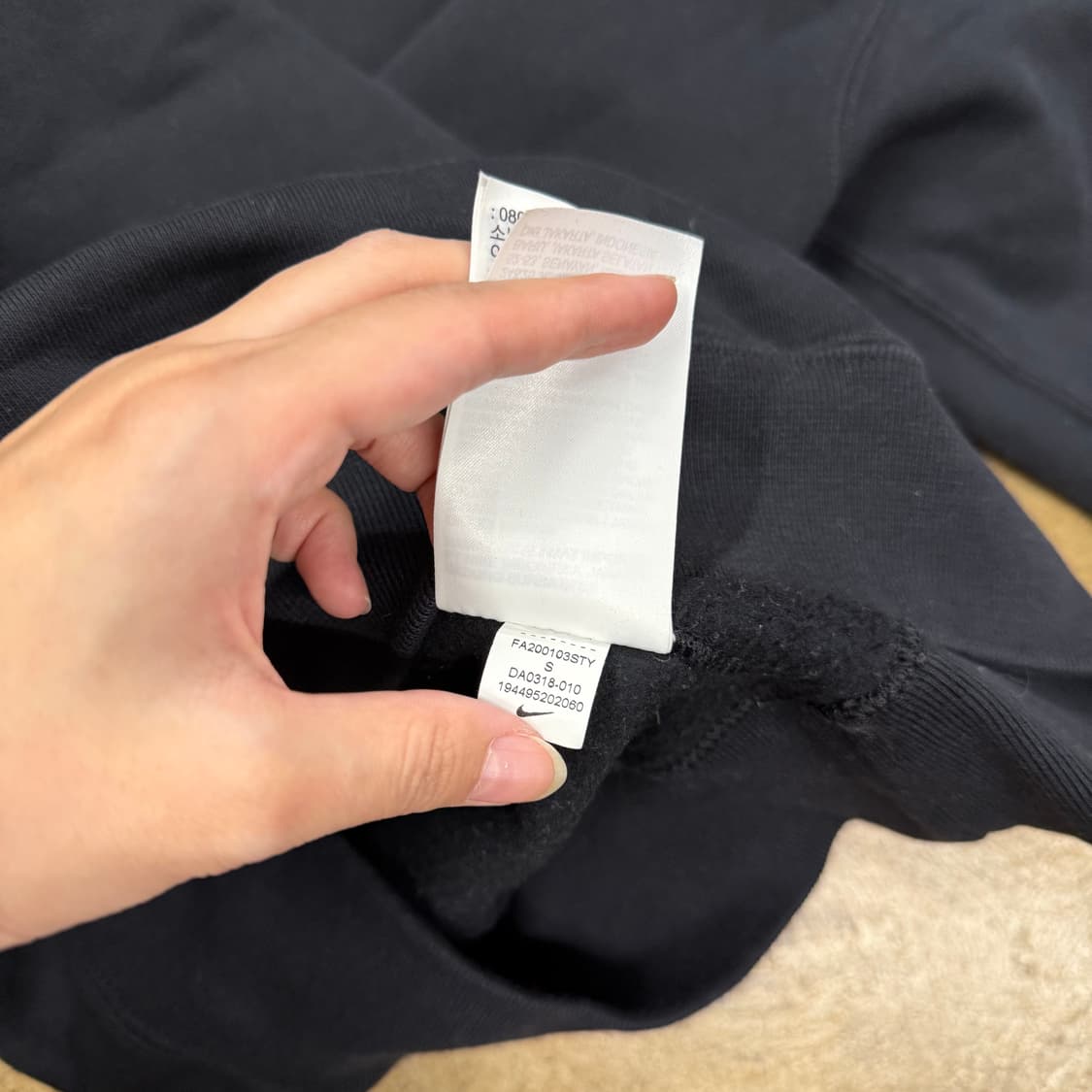 [정품/S,90] 나이키 Nrg 스우시 블랙 맨투맨 b10 상품이미지7