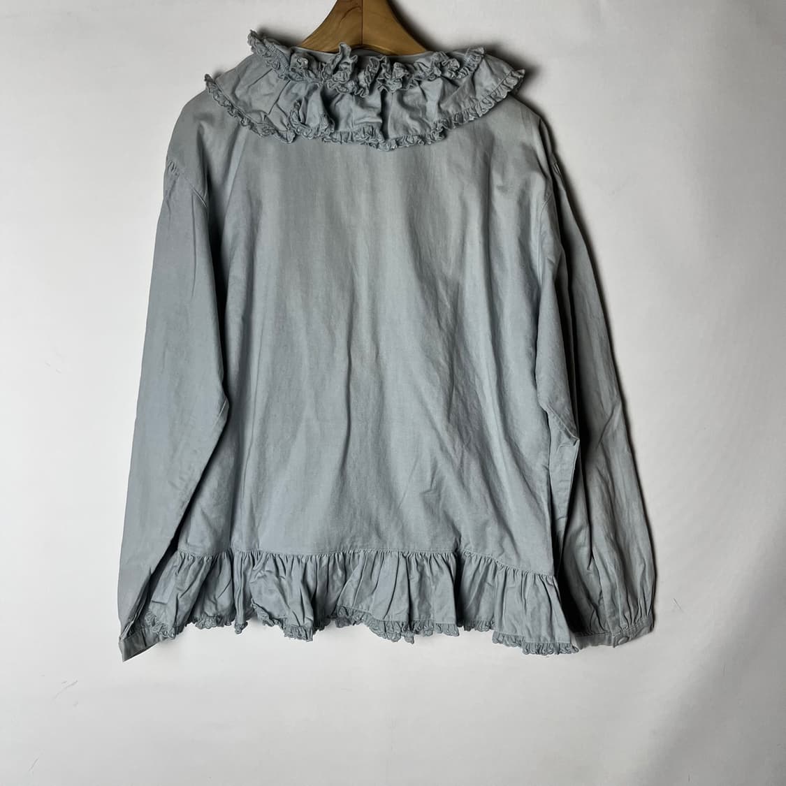 [JPN] 빈티지 레이스 프릴 코튼 블라우스 상품이미지2