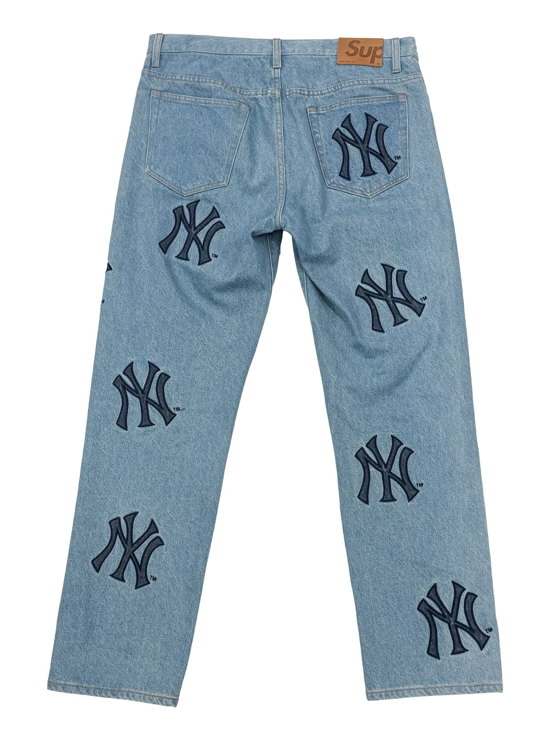 슈프림 x 뉴욕 양키스 레귤러 진 워시드 블루 상품이미지8