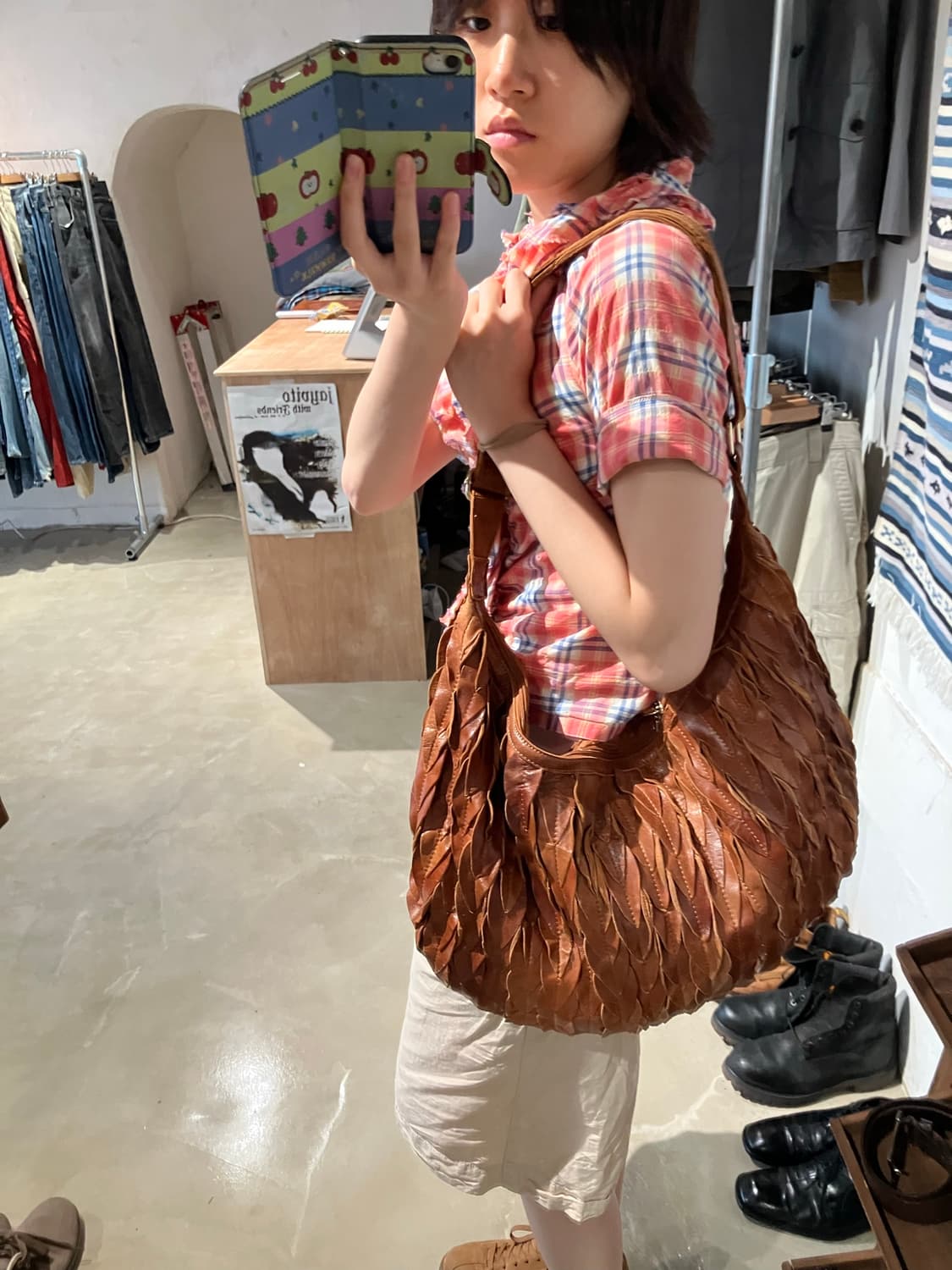 Furla 레더 위빙 숄더백 상품이미지6