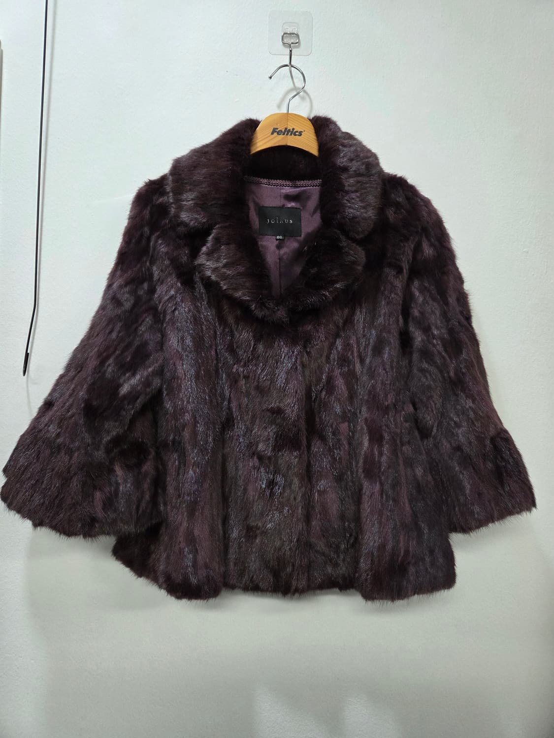 조이너스 밍크퍼 와인컬러 코트 Y2K 숏 스타일 66 상품이미지1