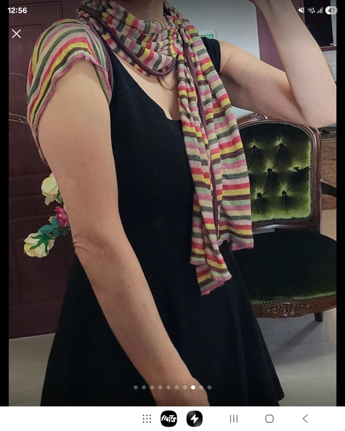 린넨 100% 천연섬유 프랑스 쿠가이 가디건 숄 스카프 상품이미지6