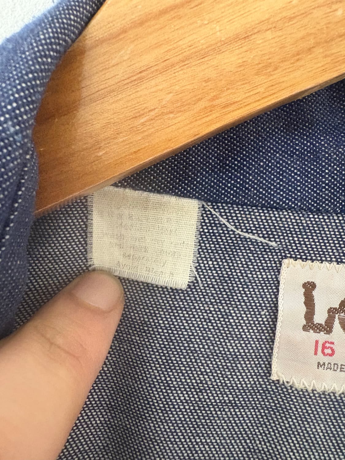 70's Lee Chambray Denim Western Shirt. 상품이미지4