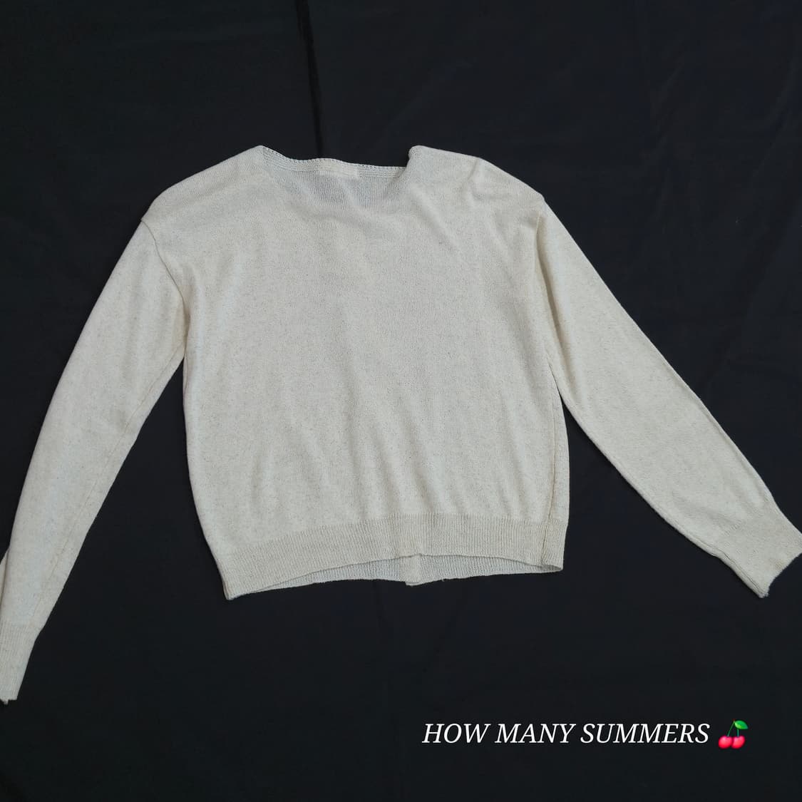 오트밀 라운드넥 니트 가디건 봄 가을 간절기 얇은 기본 아우터 상품이미지6