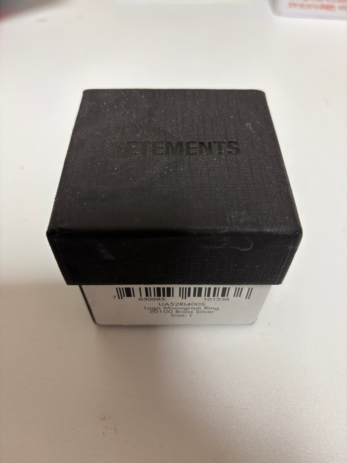 Vetements 베트멍 브라스 모노그램 실버 로고링 상품이미지4