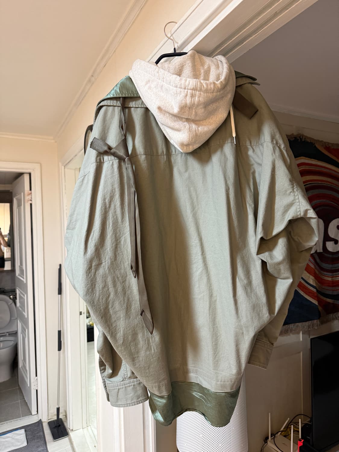 미하라 야스히로 트리플 레이어드 셔츠 카키 상품이미지2