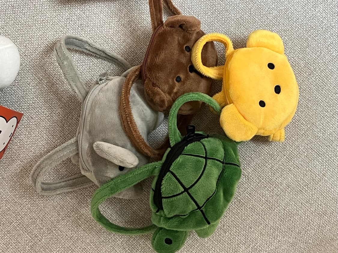 동전지갑을 멘 미피 4마리 세트 상품이미지6