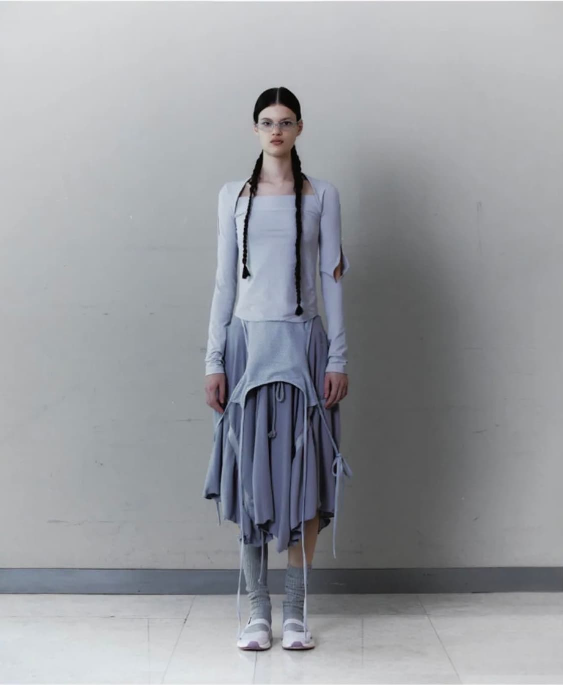 OJOS Shoulder Wrap Long Sleeve / Grey 상품이미지2