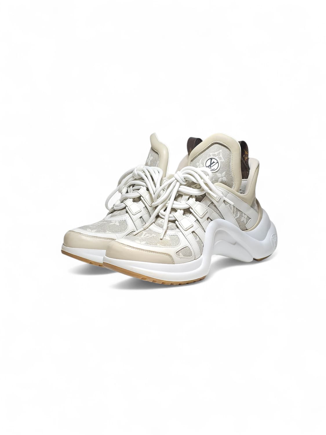 루이비통 아치라이트 스니커즈 베이지 화이트 38사이즈 상품이미지9