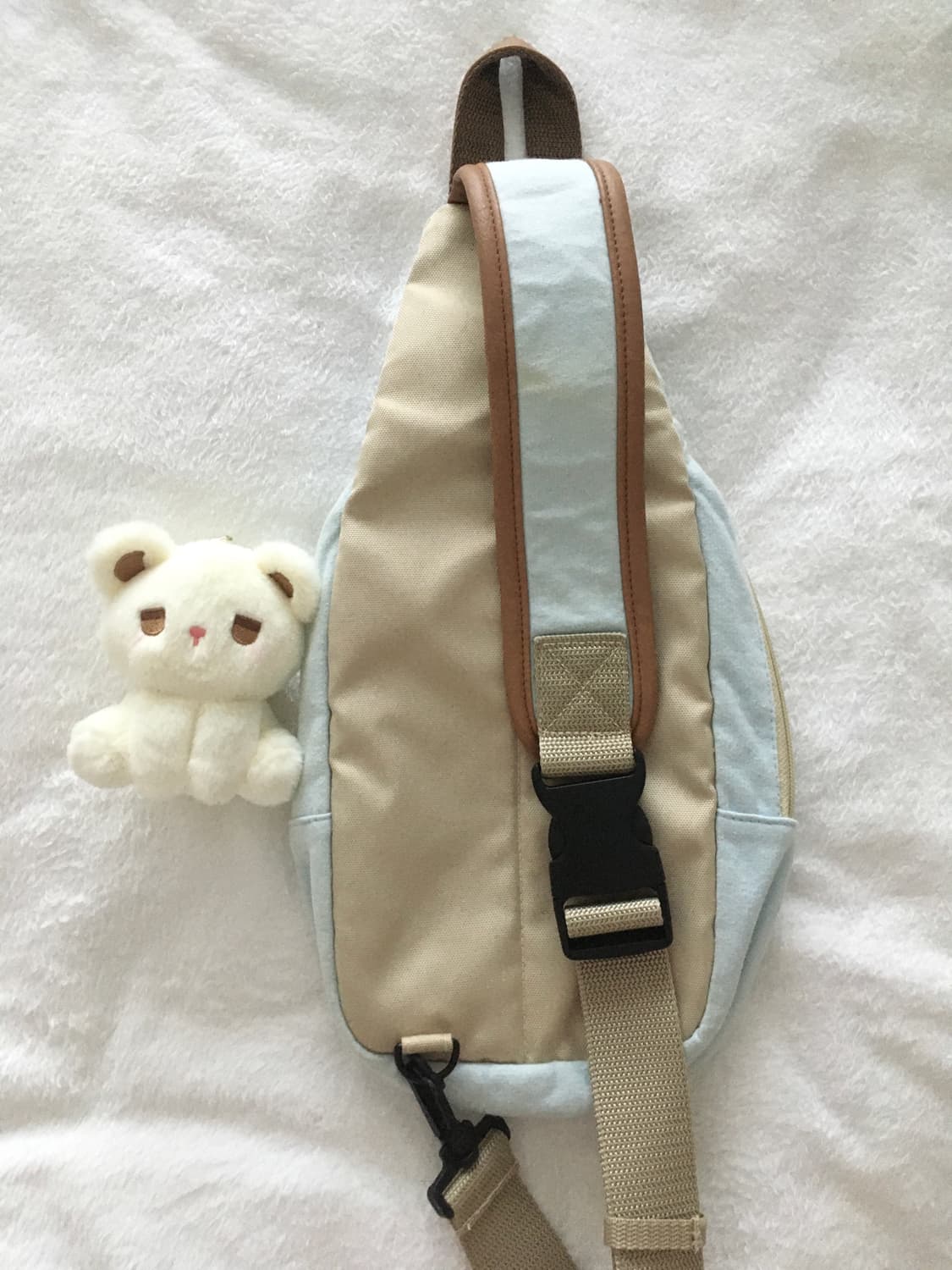 헤이세이 페일블루 도트 슬링백 백팩 물방울무늬 갸루 조지후쿠 핀터레스트 상품이미지2