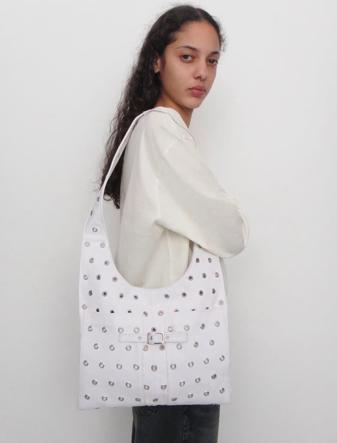 Gimaguas 기마구아스 화이트 캔버스백 숄더백 크로스백 상품이미지1