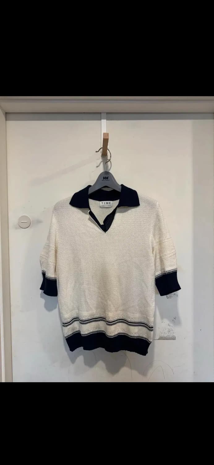 TIME 타임 배색 니트 상품이미지2