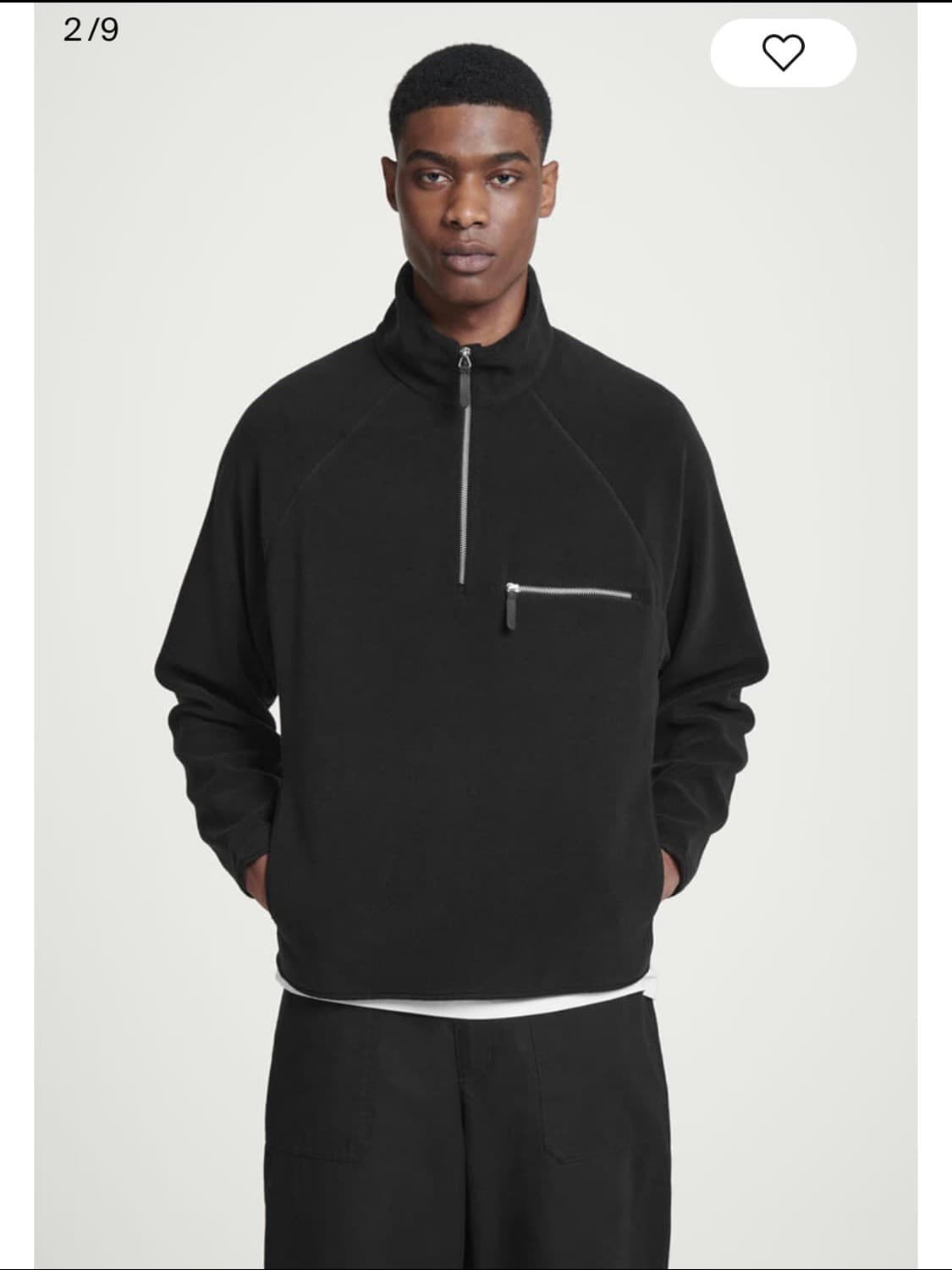 cos 블랙 하프집업 플리스 s 상품이미지1