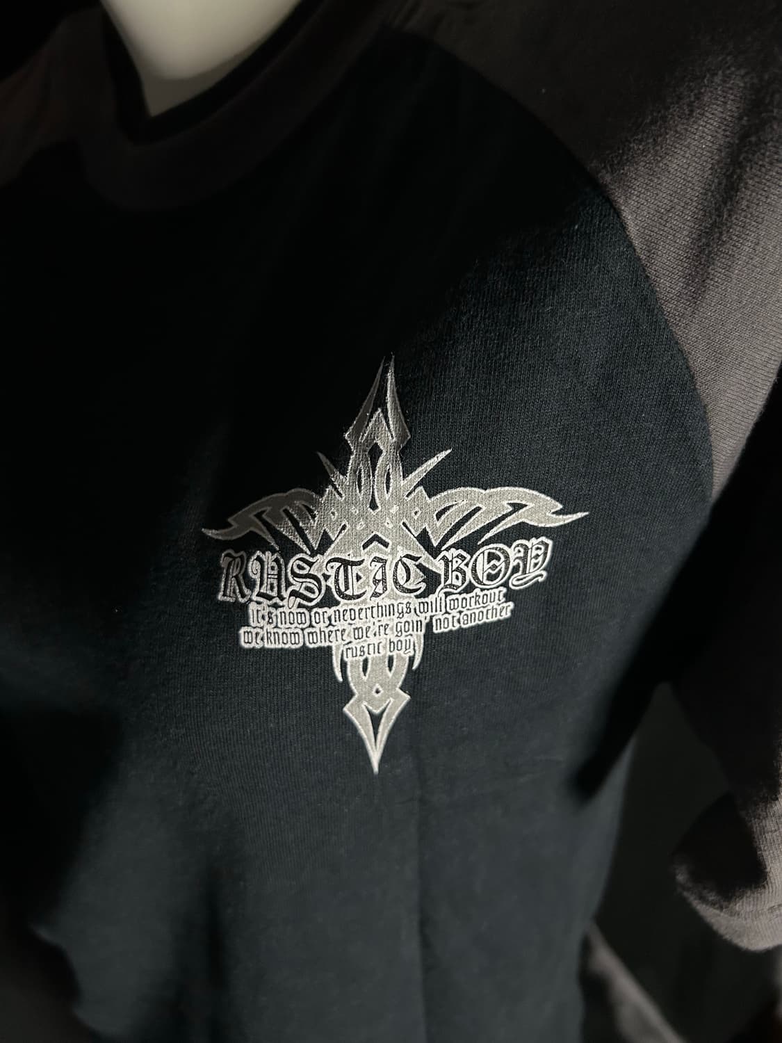 gothic y2k layered raglan half sleeve 상품이미지2