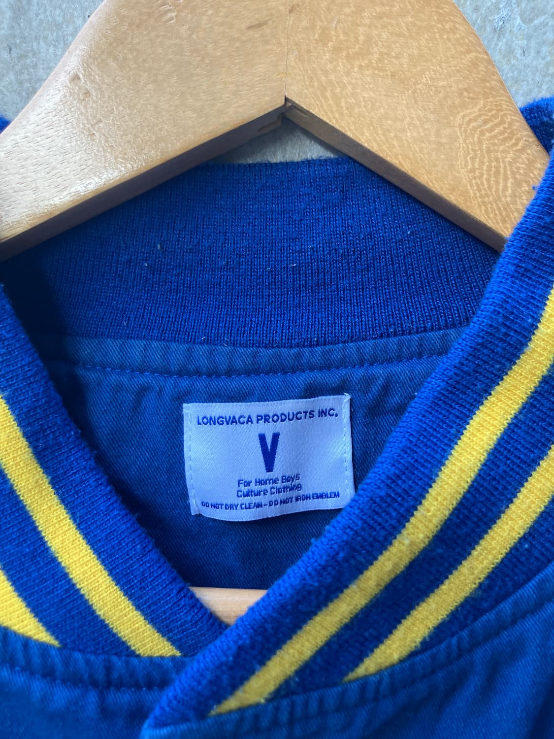 롱바케이션 롱바케 바시티 자켓 블루 V 상품이미지3