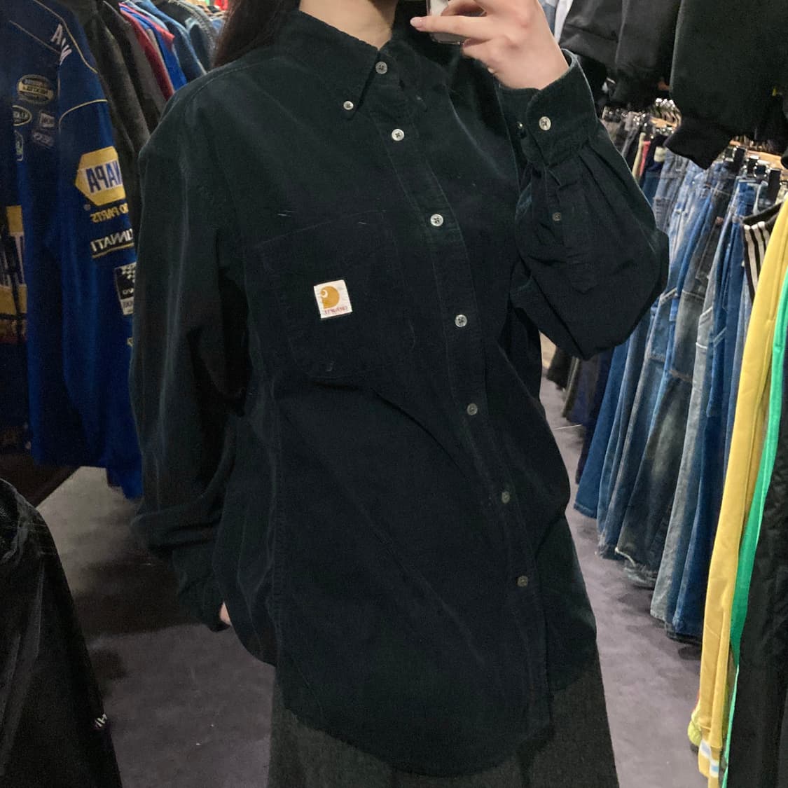 [IM] 칼하트 코듀로이 긴팔셔츠 딥그린 상품이미지4