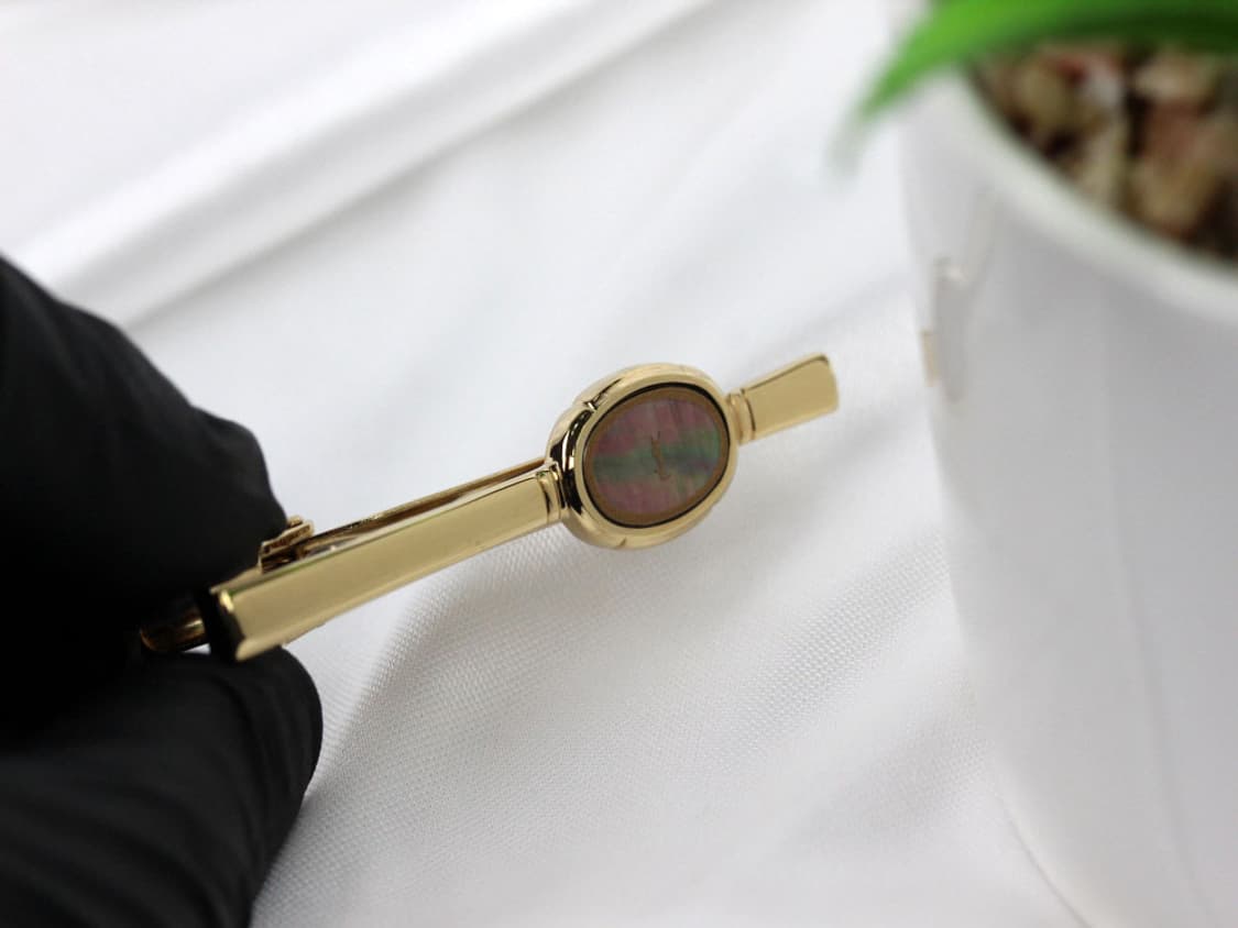 입생로랑 A등급 5.5cm 천연자개 남자 명품 넥타이핀 상품이미지4