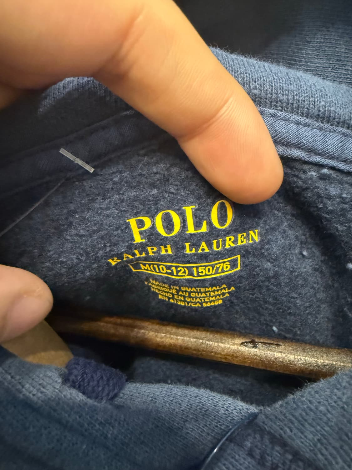 폴로 랄프로렌 새상품 네이비 후드티(미듐) 상품이미지3