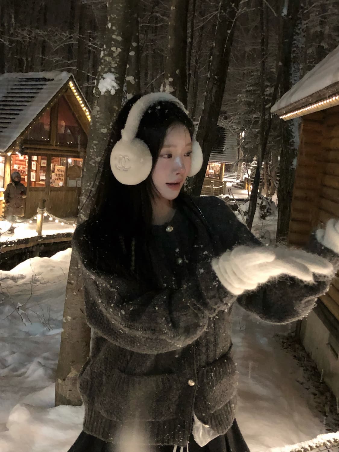 Leeds 리즈 에이미 울 케이블 가디건(차콜) 상품이미지7