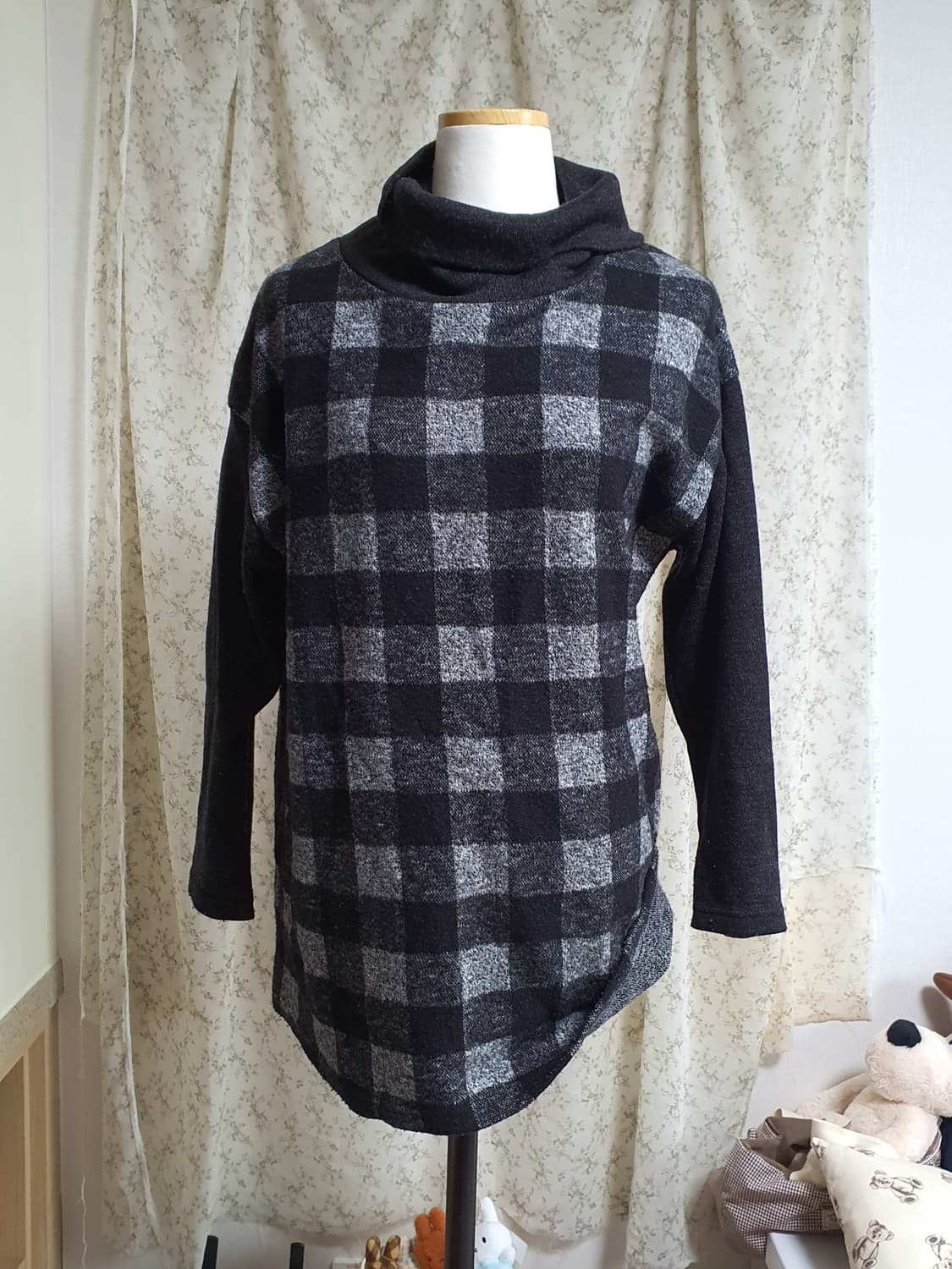 [일본빈티지] 체크 폴라 긴팔 티셔츠 너드모리 상품이미지4