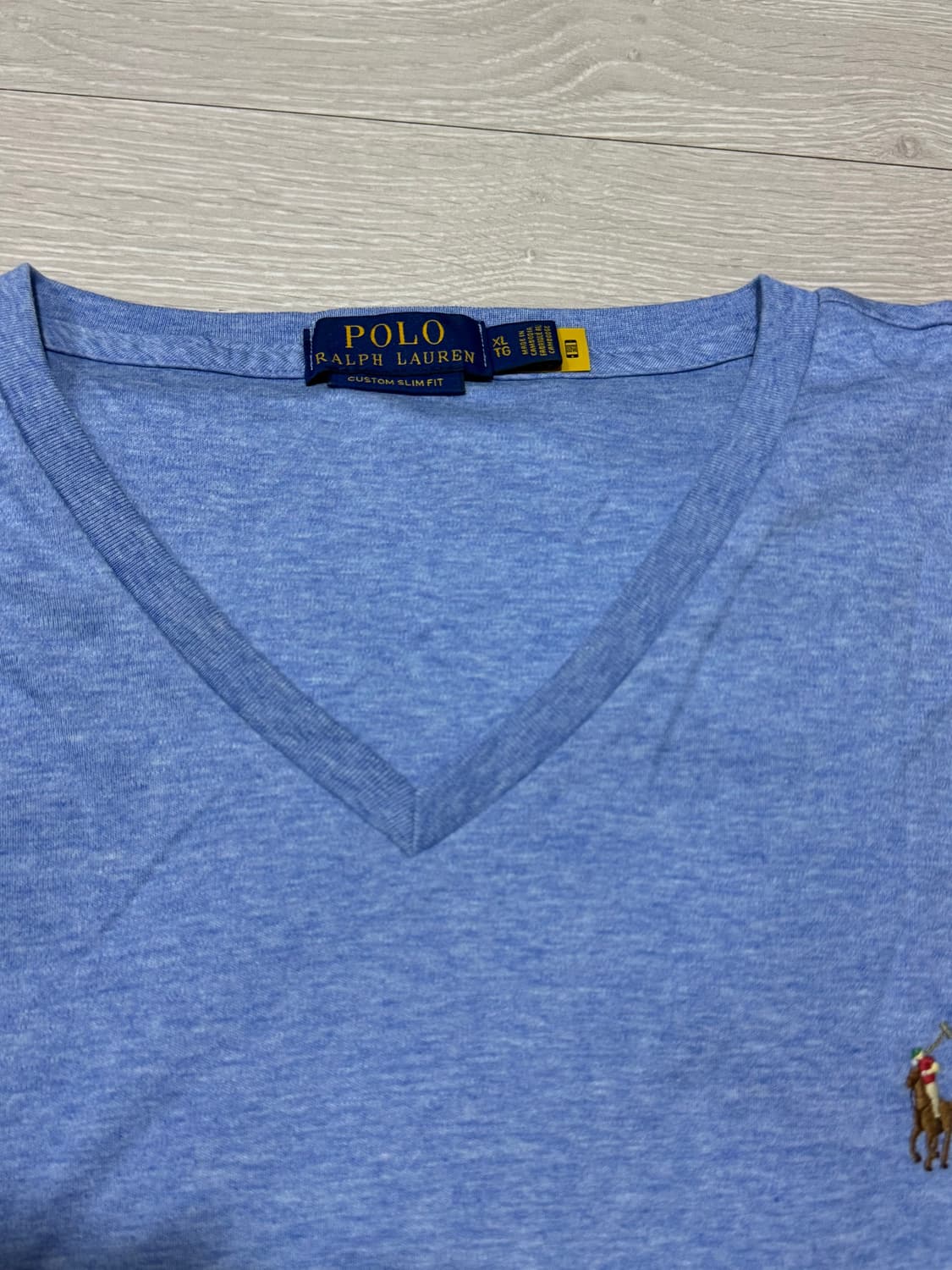 폴로 QR코드 멀티포니 브이넥 티셔츠 XL 상품이미지3