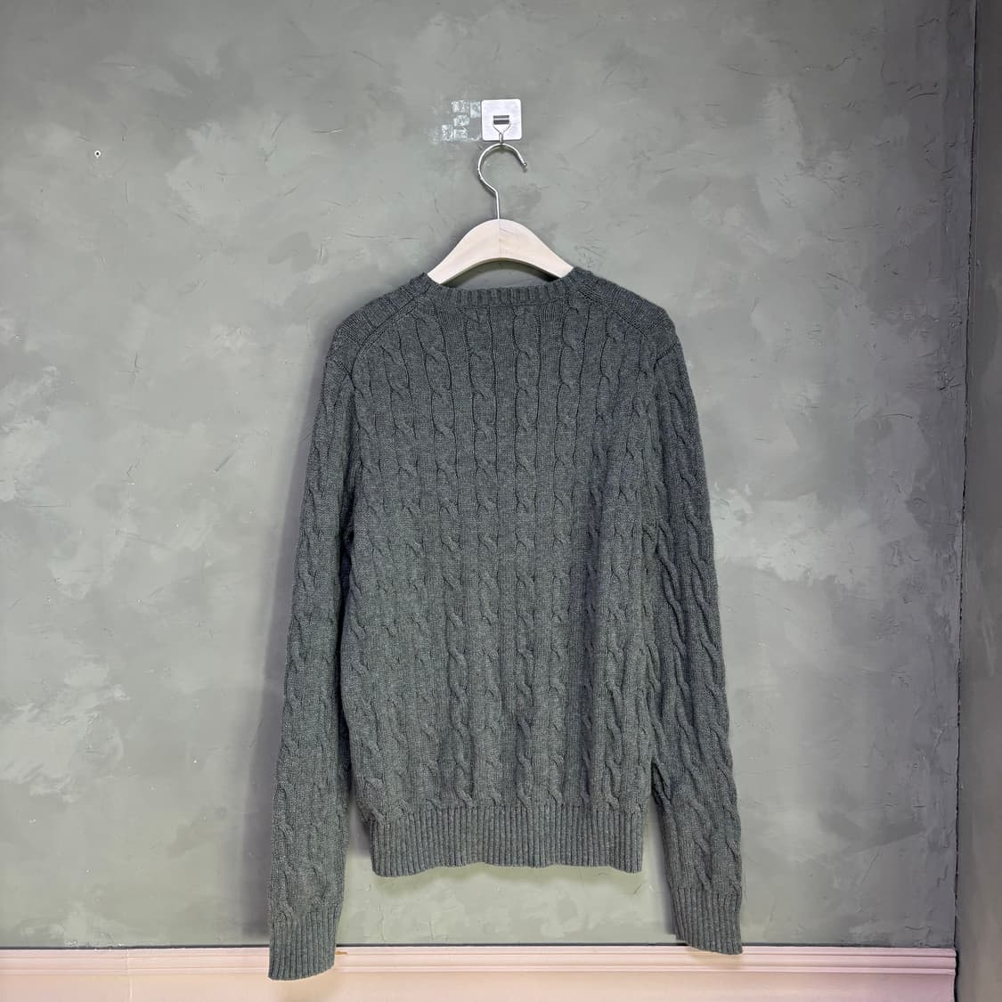 폴로 랄프로렌 꽈배기 니트 그레이 버건디 상품이미지4