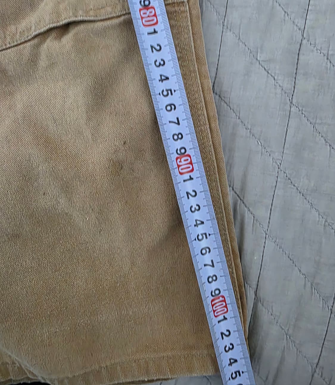 [38X30] 00s 빈티지 칼하트 더블니 B01 BRN 워크팬츠 탄 상품이미지9