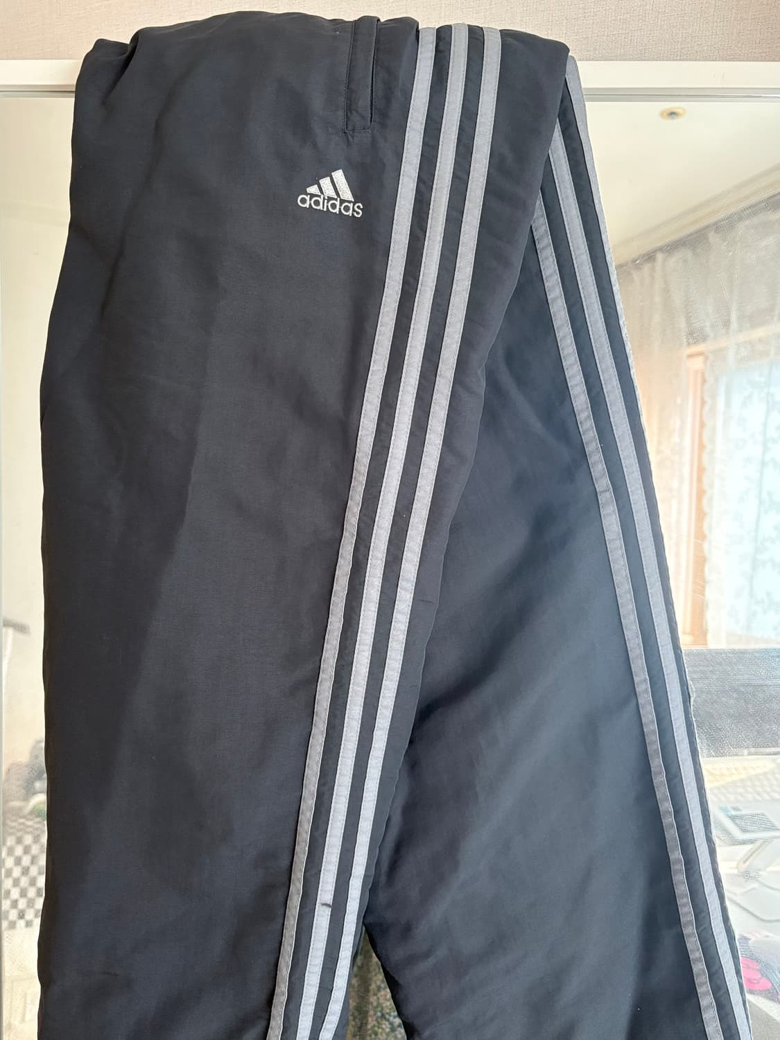 아디다스 네이비 그레이 와이드 트랙팬츠 상품이미지1