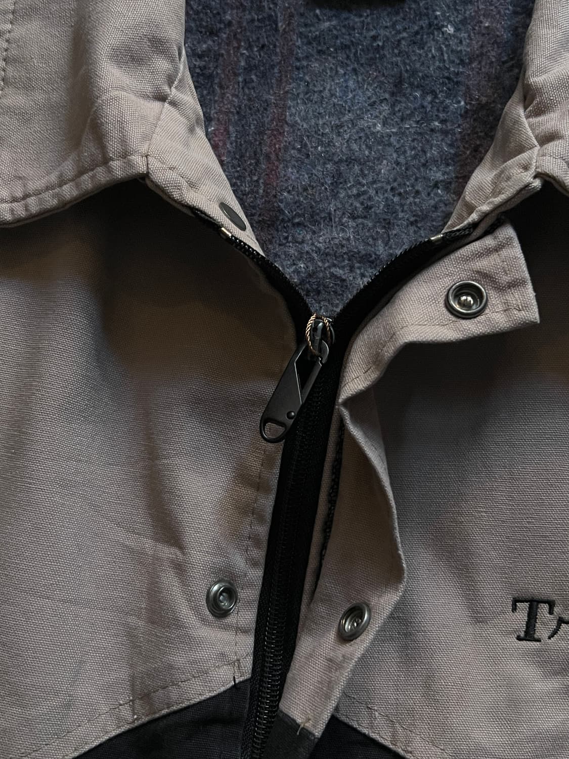 [XL]80's Made in USA 요크 캔버스 블랭킷 워크자켓 상품이미지4