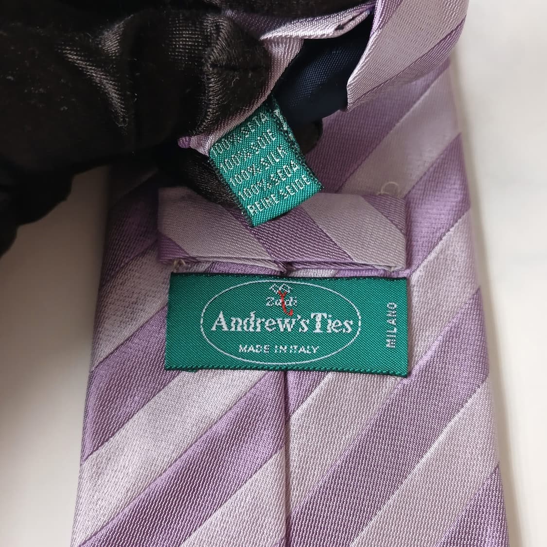 앤드류스타이 실크 스트라이프 넥타이 9.7cm A+등급 A19510
 상품이미지9