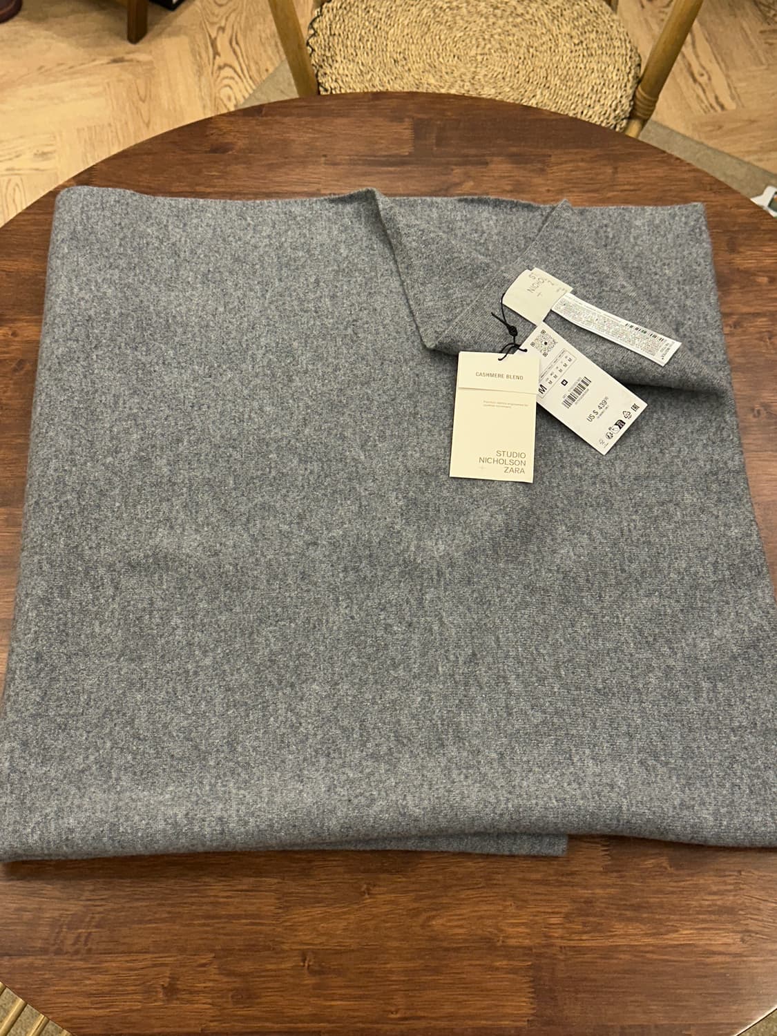 [새제품] 자라 x 스튜디오 니콜슨 캐시미어 96% 블랭킷 그레이 상품이미지1