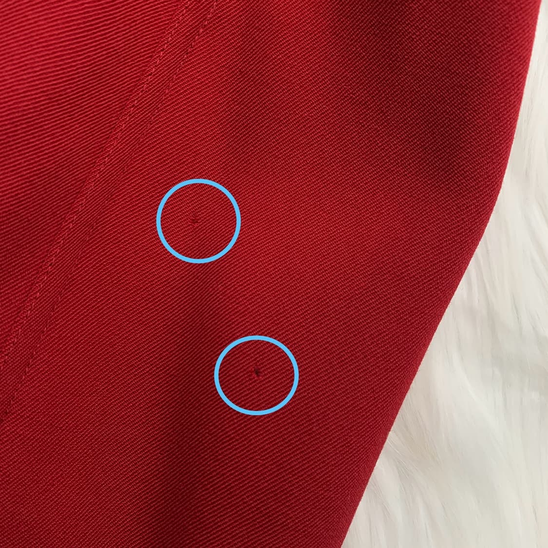 입생로랑 울100 레드 롱코트 1707 상품이미지9