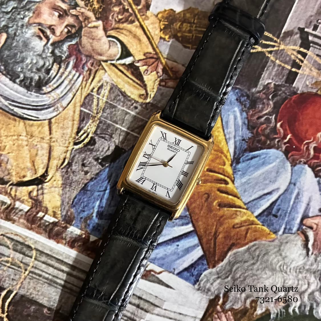 Seiko Tank Roman Quartz Watch 상품이미지3