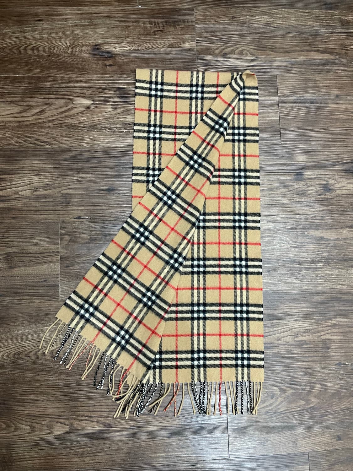 버버리 램스울 노바체크 머플러 베이지 상품이미지4