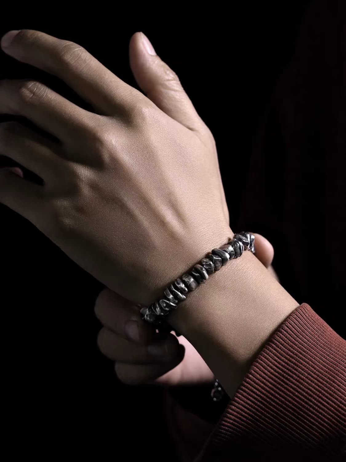 Oceanora S999 순은 남성 브로큰 실버 팔찌 상품이미지4