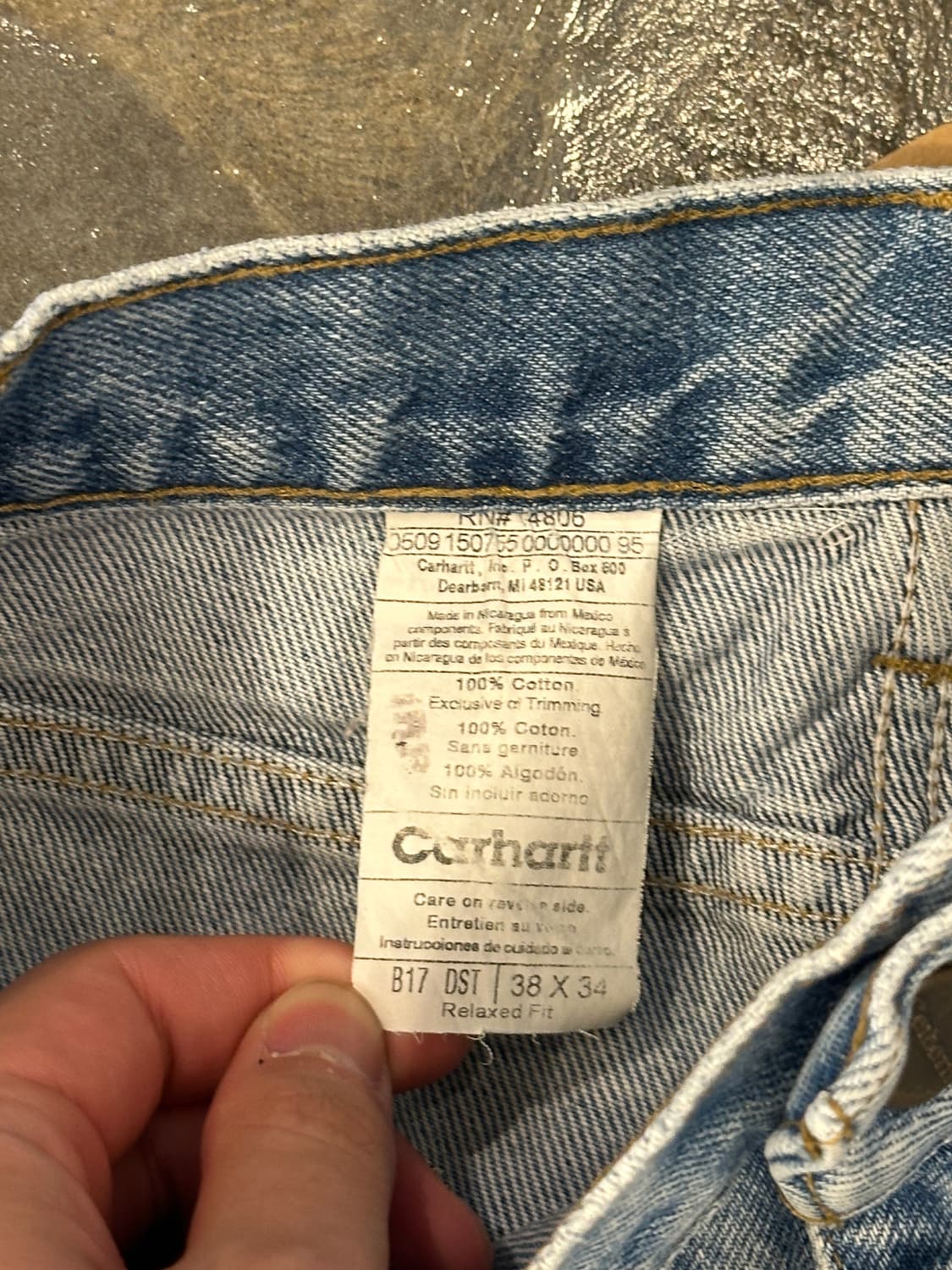 Carhartt 칼하트 릴렉스핏 데님팬츠 38x34 상품이미지4