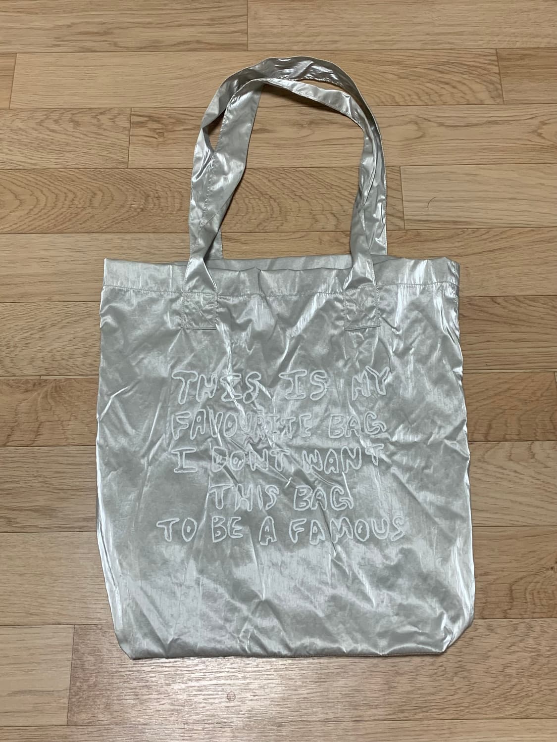 1011 갤러리 나일론 실버 토트백 상품이미지5