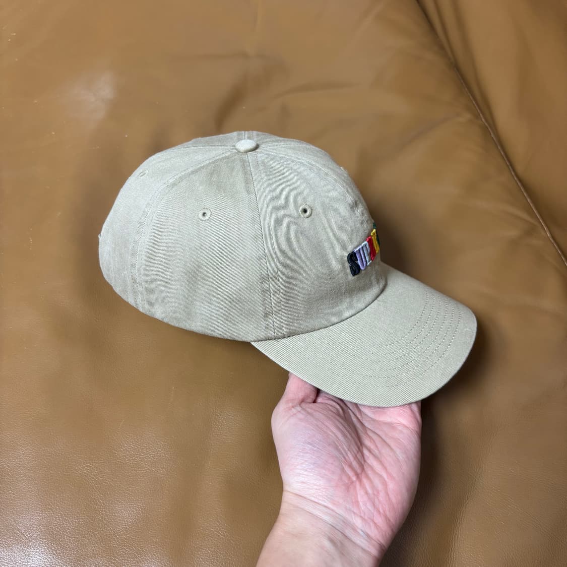 슈프림 6패널 볼캡 모자 피그먼트 워시드 탄 상품이미지3