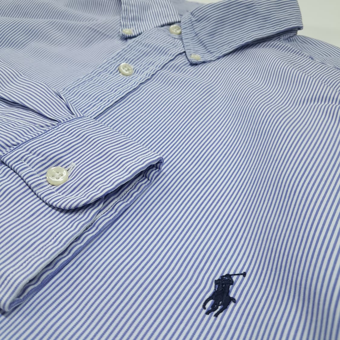 CL778 2XLT 폴로 00s 블루 스트라이프 버튼다운 셔츠 남방 상품이미지4