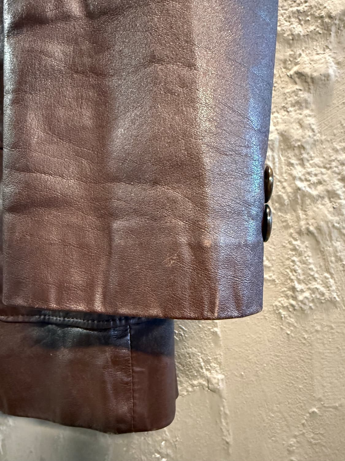 M OCEANIA 스페인 양가죽 2버튼 테일러드 자켓 브라운 상품이미지5