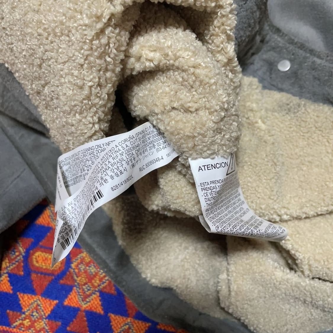 [100] 자라 리얼레더 양털 스웨이드 트러커 자켓 상품이미지4