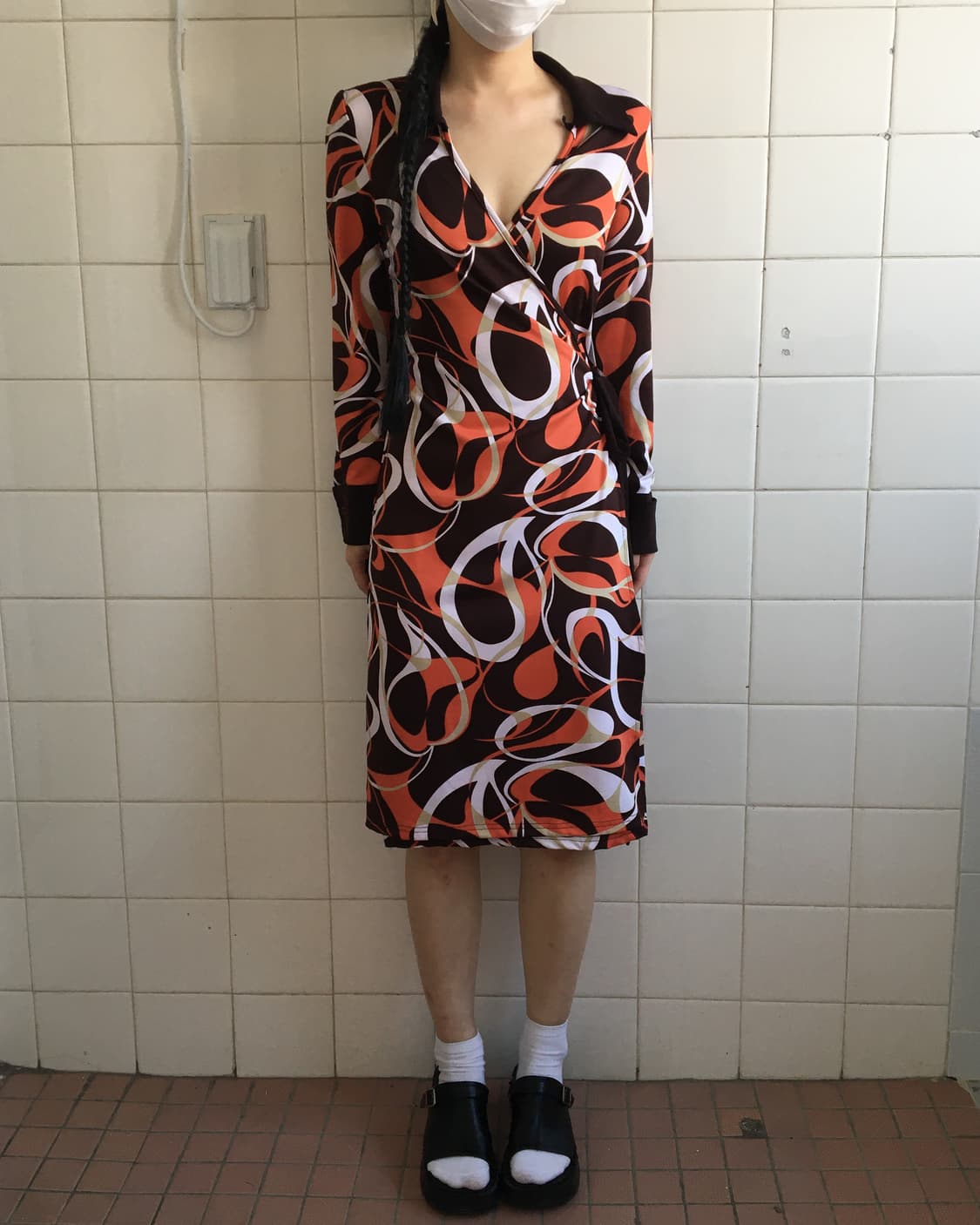 Pattern wrap onepiece 상품이미지1