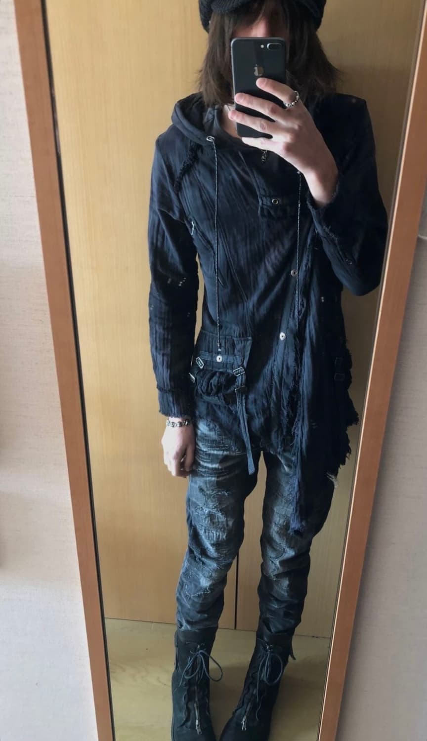 세멘틱디자인 후드 롱가디건 상품이미지3