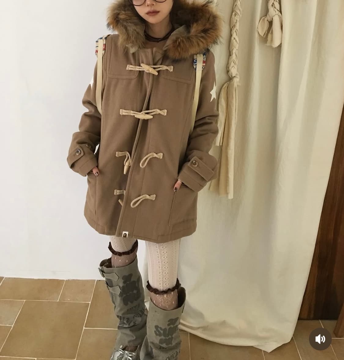 (정품) 베이프 스타 떡볶이코트  상품이미지3