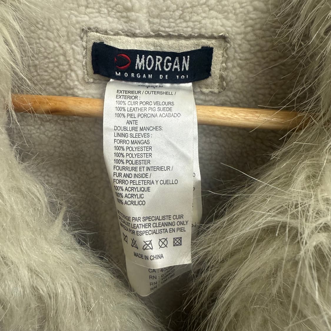 MORGAN 스웨이드&인조 모피 자켓 (M) 상품이미지2