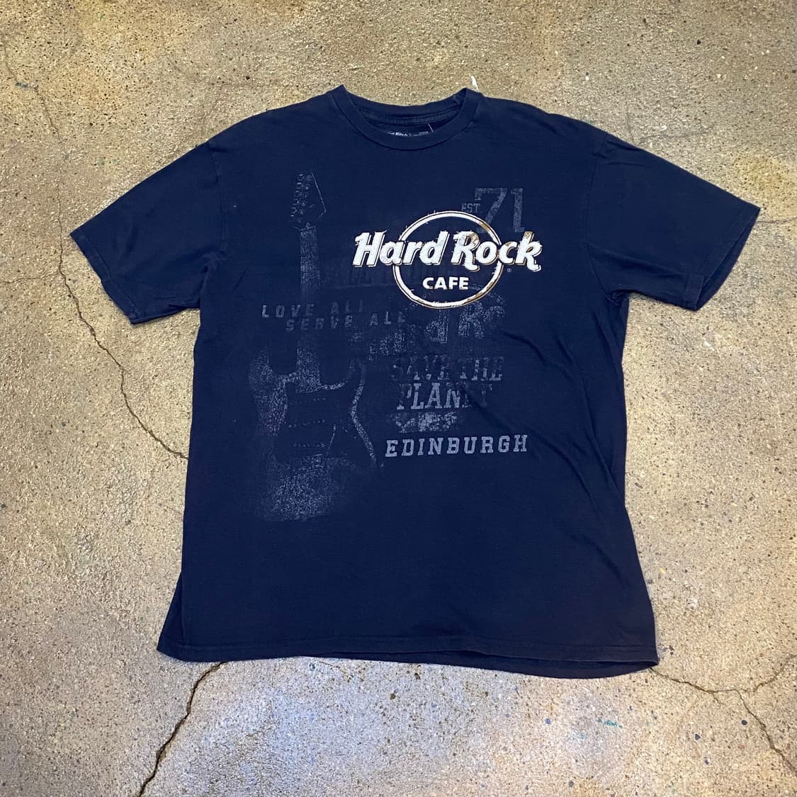 미국 빈티지 하드락 카페 에든버러 투어티 락티셔츠 반팔티 상품이미지1
